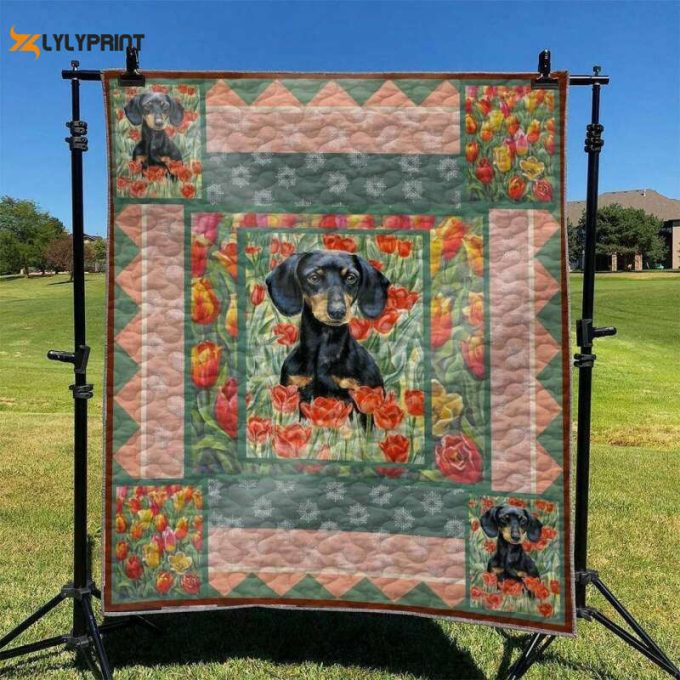 Dachshund 3D Customized Quilt