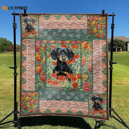 Dachshund 3D Customized Quilt