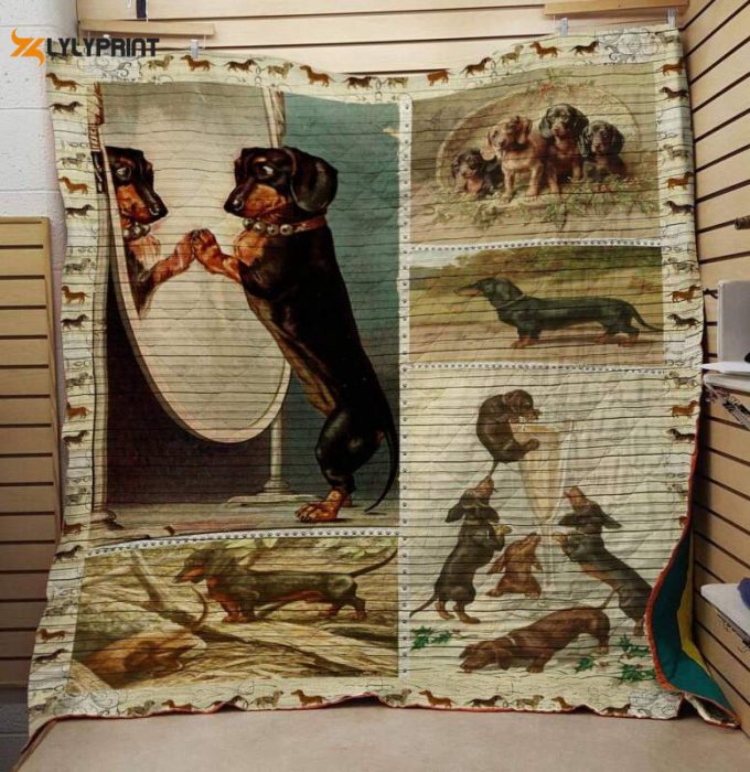 Dachshund 3D Customized Quilt Blanket For Fans Home Decor Gift