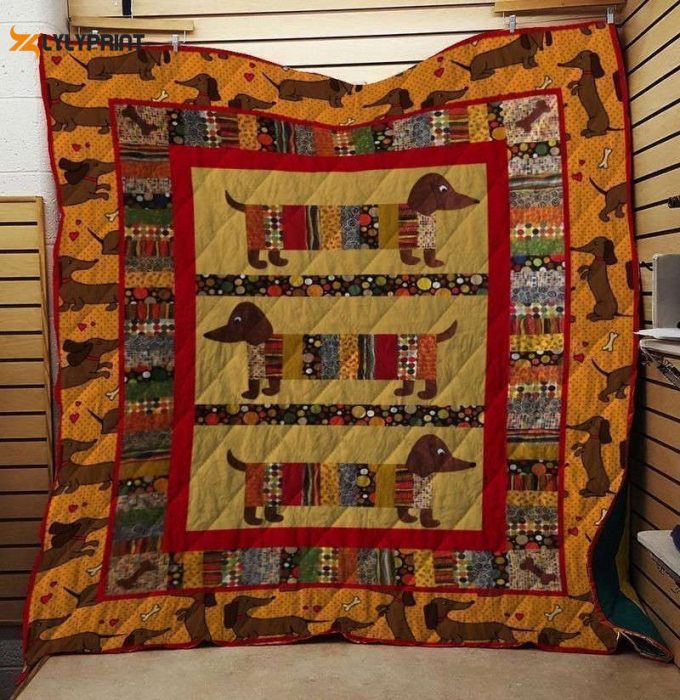 Dachshund Dog 3D Customized Quilt