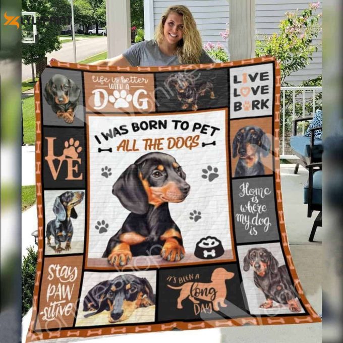 Dachshund Dog Awesome 3D Customized Quilt