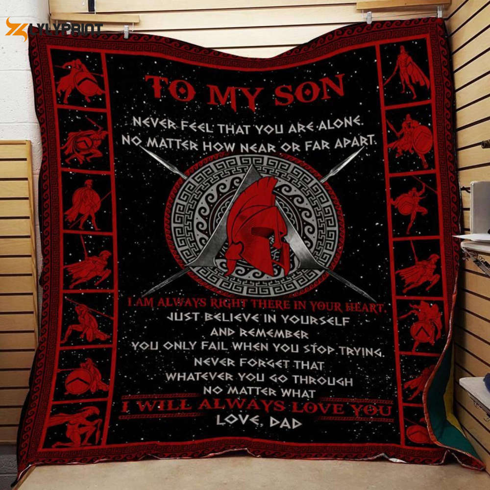 Dad Son Never Feel That 3D Customized Quilt Dad Son Never Feel That 3D Customized Quilt