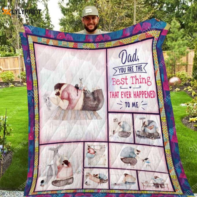 Daughter And Dad 3D Customized Quilt Blanket For Fans Home Decor Gift