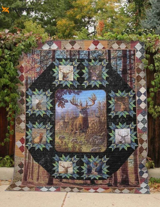 Deer 3D Customized Quilt Autumn Life 3