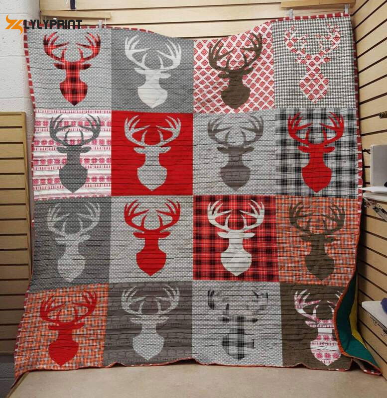 Deer 3D Customized Quilt Blanket For Fans Home Decor Gift Deer 3D Customized Quilt Blanket For Fans Home Decor Gift