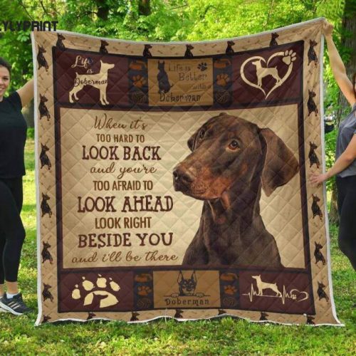 Doberman Look Like Movie Awesome 3D Customized Quilt