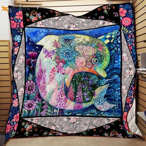Dolphin 3D Customized Quilt Blanket For Fans Home Decor Gift