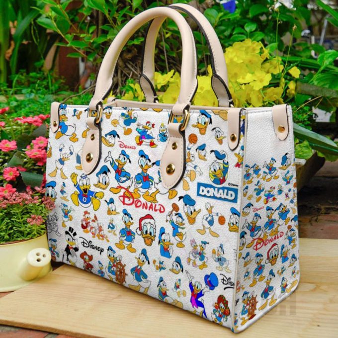 Donald Duck 2 Leather Handbag For Women Gift