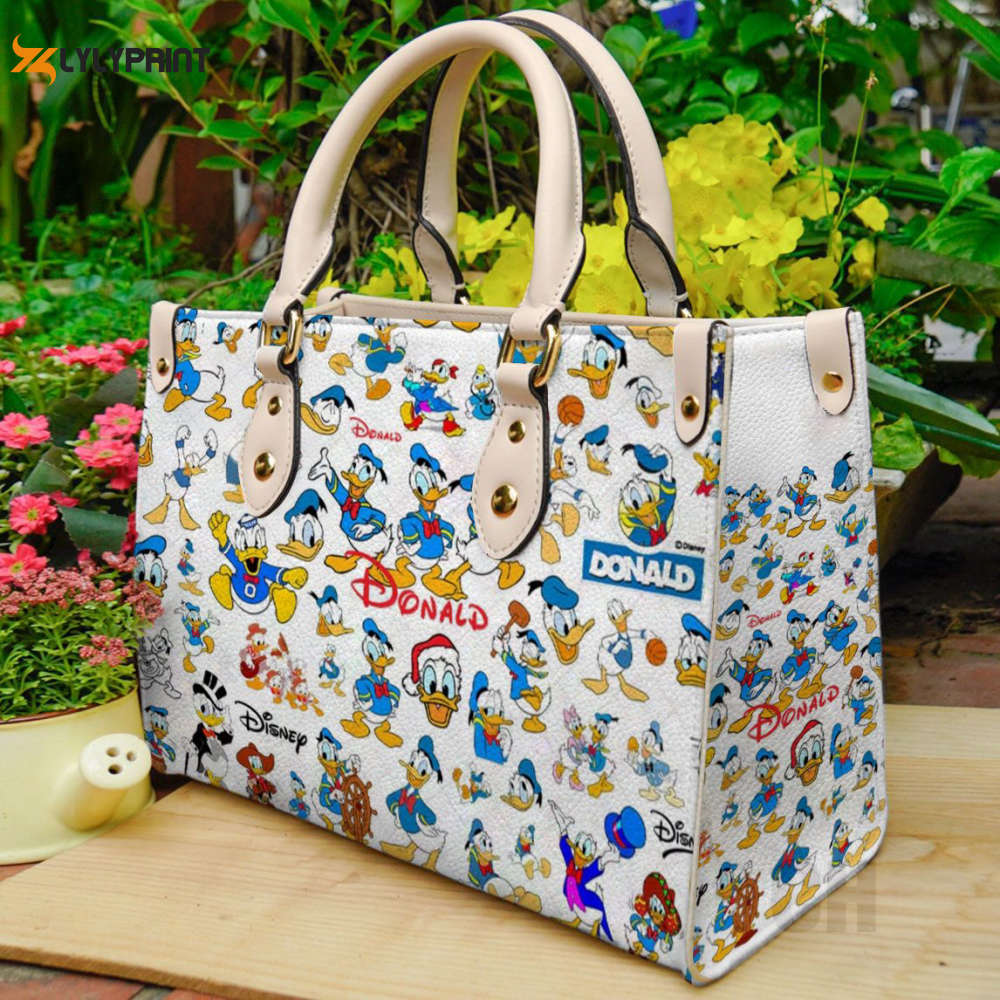 Donald Duck 2 Leather Handbag For Women Gift Donald Duck 2 Leather Handbag For Women Gift