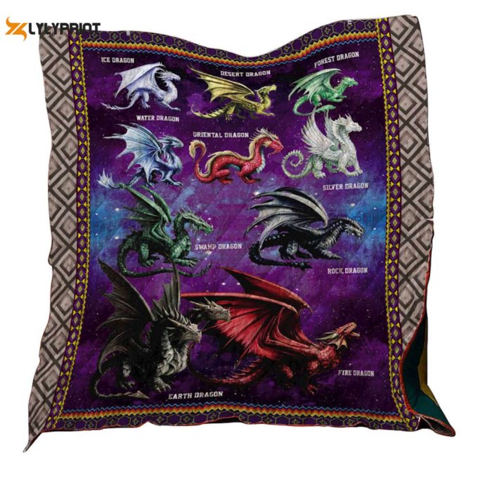 Dragon Collection Washable 3D Customized Quilt Blanket