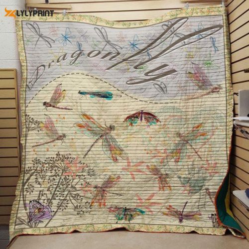 Dragonfly 3D Customized Quilt Blanket