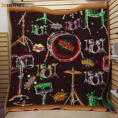 Drum 3D Customized Quilt Blanket For Fans Home Decor Gift