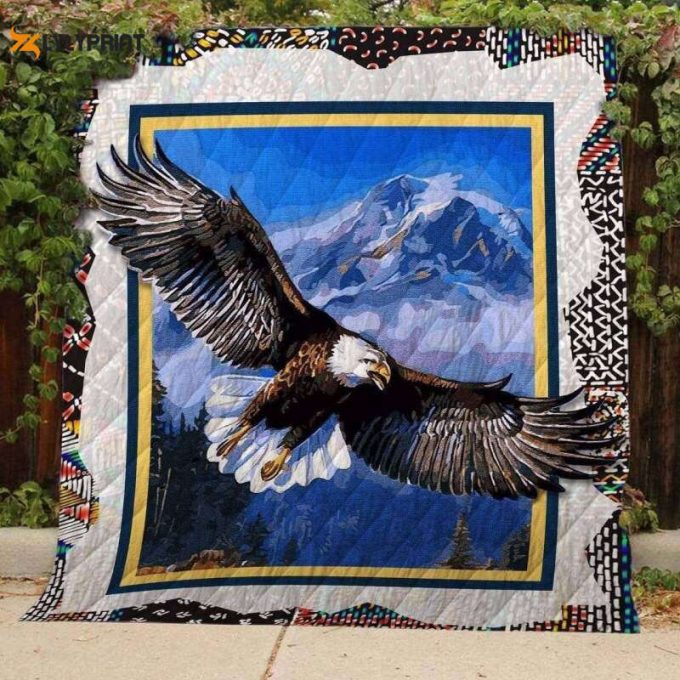 Eagle Top Of The World 3D Customized Quilt