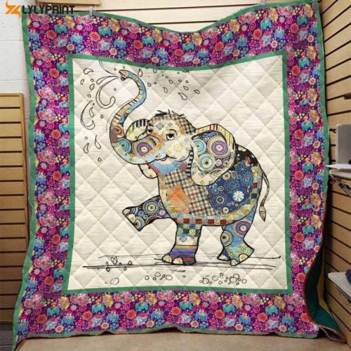 Elephant 3D Customized Quilt