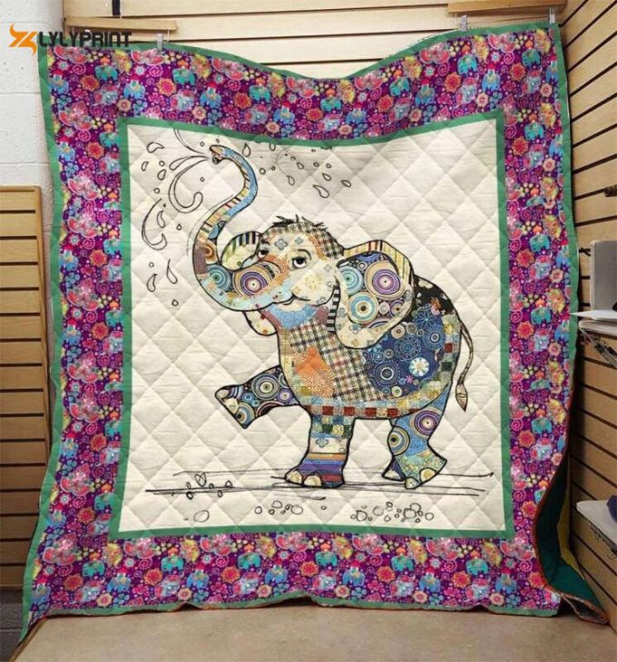 Elephant 3D Customized Quilt