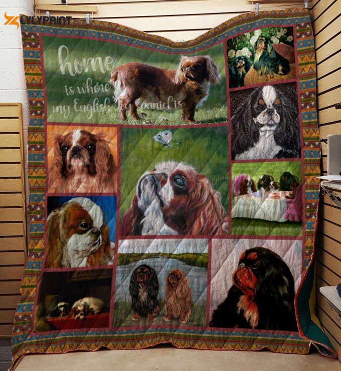 English Toy Spaniel 3D Customized Quilt