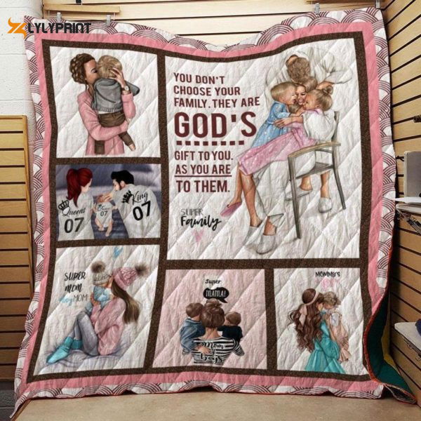Family 3D Customized Quilt Blanket For Fans Home Decor Gift Family 3D Customized Quilt Blanket For Fans Home Decor Gift
