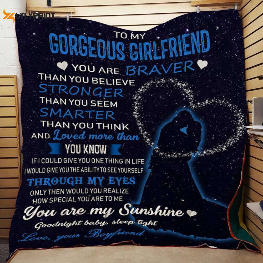 Family To My Gorgeous Girlfriend 3D Customized Quilt Family To My Gorgeous Girlfriend 3D Customized Quilt