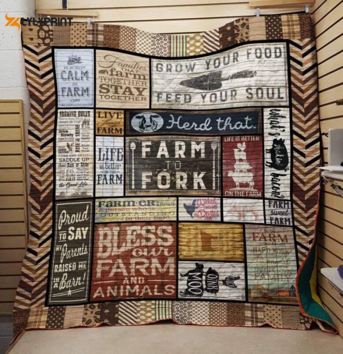 Farm 3D Customized Quilt Blanket For Fans Home Decor Gift