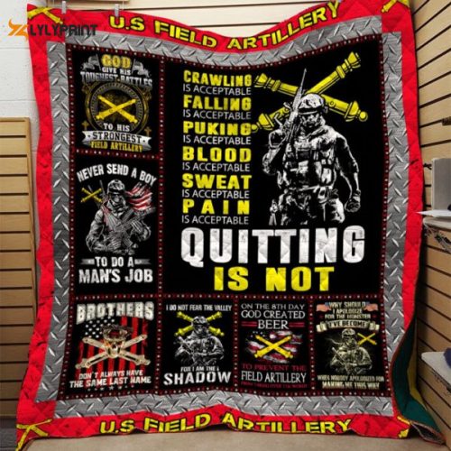 Field Artillery 3D Customized Quilt Blanket