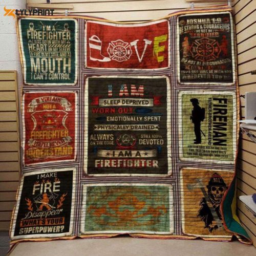 Firefighter Awesome 3D Customized Quilt