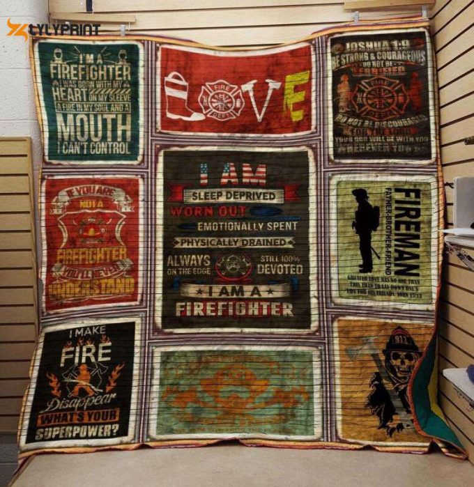 Firefighter Awesome 3D Customized Quilt
