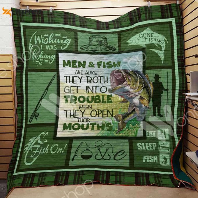 Fishing 3D Customized Quilt Blanket For Fans Home Decor Gift