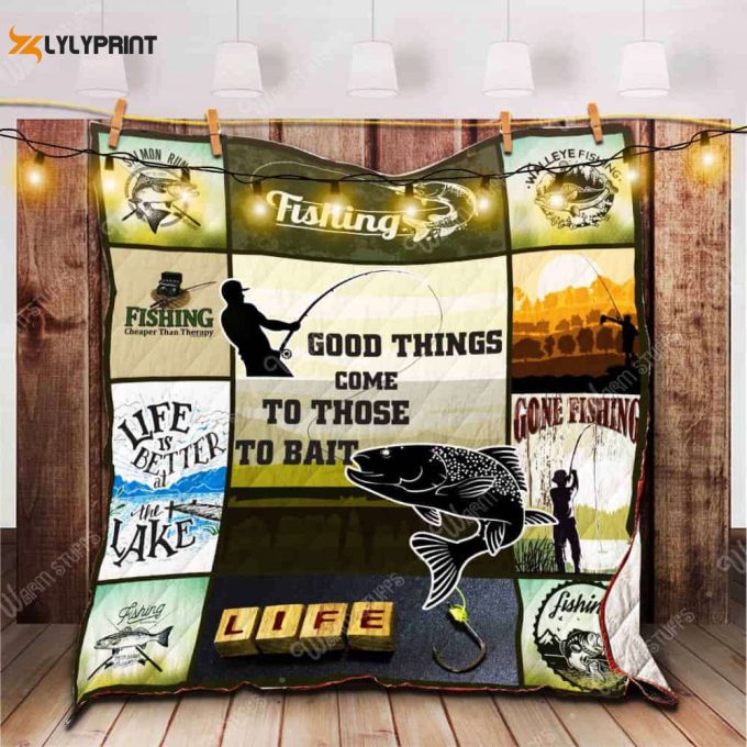 Fishing 3D Customized Quilt Blanket For Fans Home Decor Gift