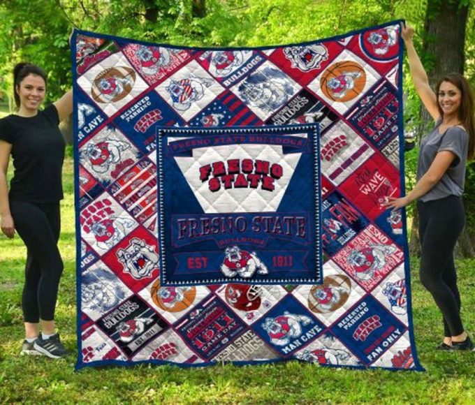 Fresno State 1 Quilt Blanket For Fans Home Decor Gift