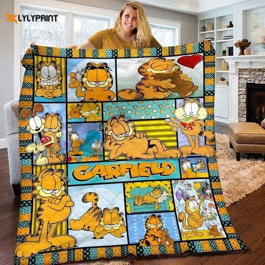 Garfield Quilt Blanket For Fans Home Decor Gift Garfield Quilt Blanket For Fans Home Decor Gift