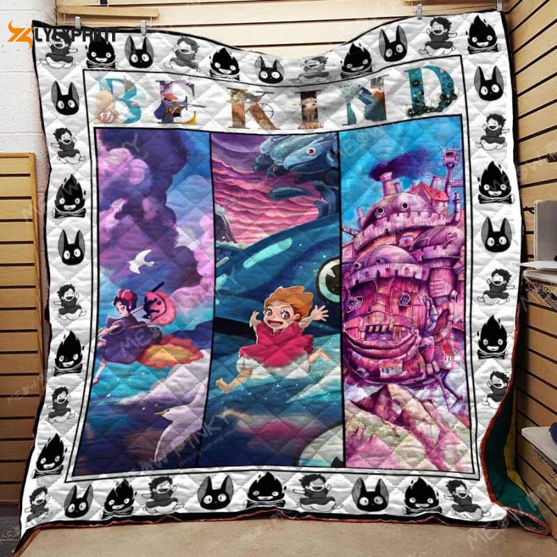 Ghibli Be Kind For Fan 3D Customized Quilt Blanket For Fans Home Decor Gift Ghibli Be Kind For Fan 3D Customized Quilt Blanket For Fans Home Decor Gift