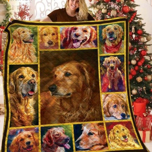 Golden Retreiver Re Trei Version Awesome 3D Customized Quilt