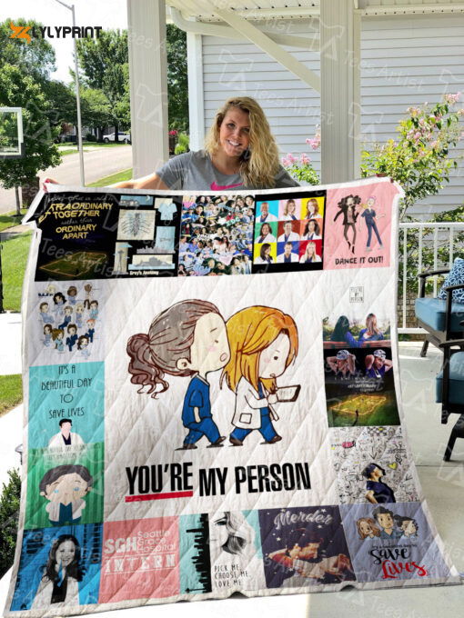 Grey’s Anatomy Quilt Blanket For Fans Home Decor Gift Grey’s Anatomy Quilt Blanket For Fans Home Decor Gift