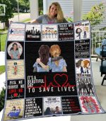 Grey’s Anatomy Quilt Blanket For Fans Home Decor Gift