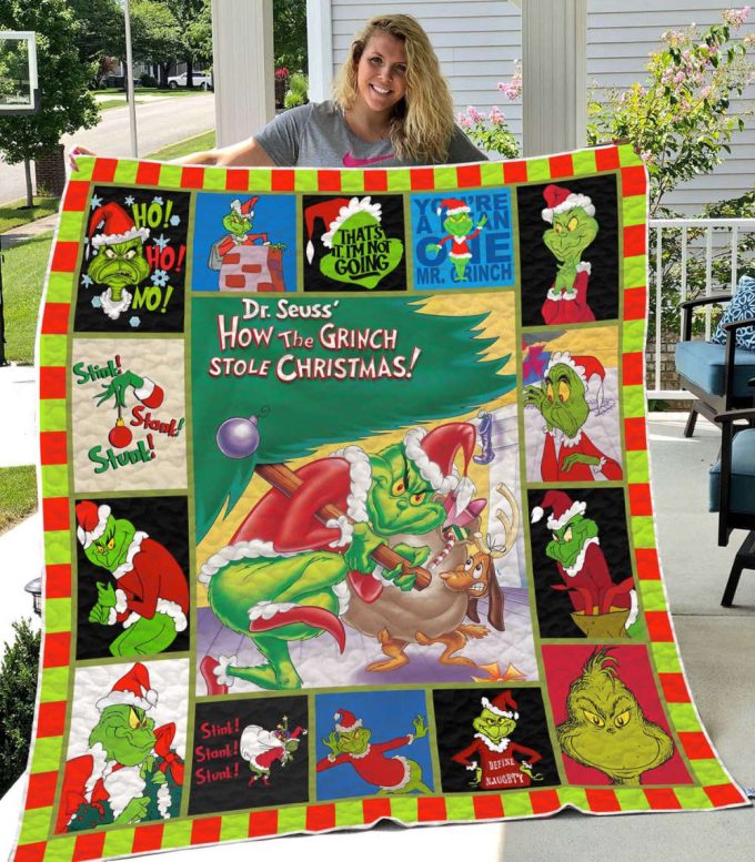 Grinch 1 Quilt Blanket For Fans Home Decor Gift