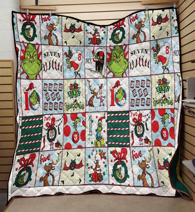 Grinch Lover Quilt Blanket For Fans Home Decor Gift