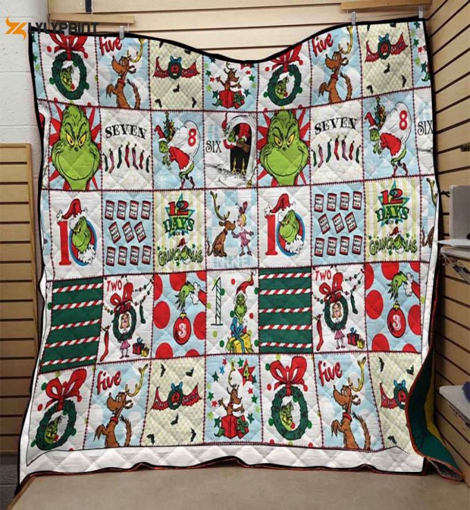 Grinch Lover Quilt Blanket For Fans Home Decor Gift