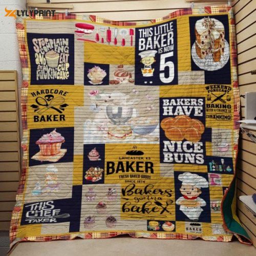 Handcore Baker 3D Customized Quilt Blanket
