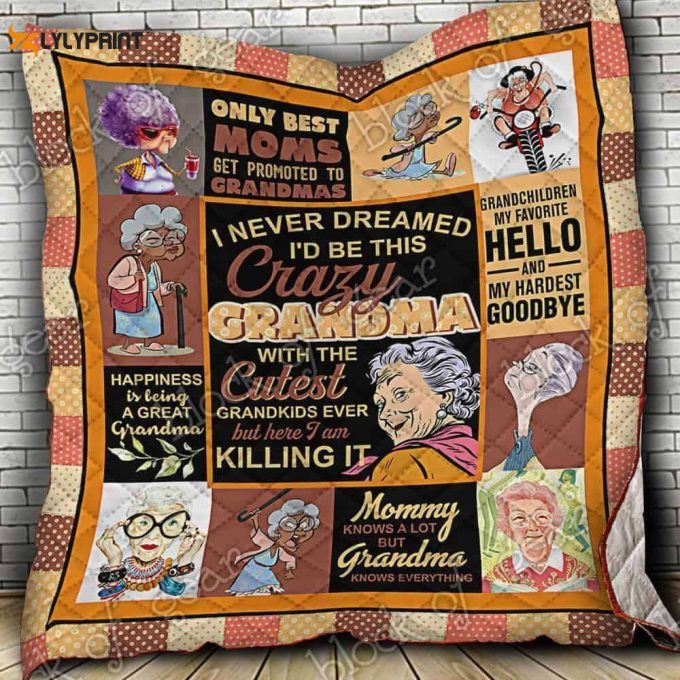 Hapiness Is Being A Great Grandma 3D Customized Quilt