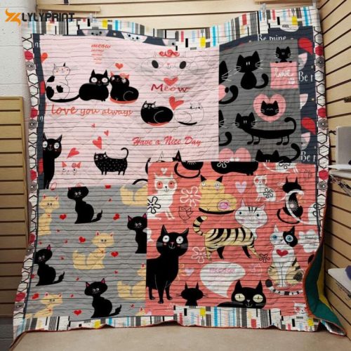 Have A Nce Day Cat 3D Customized Quilt