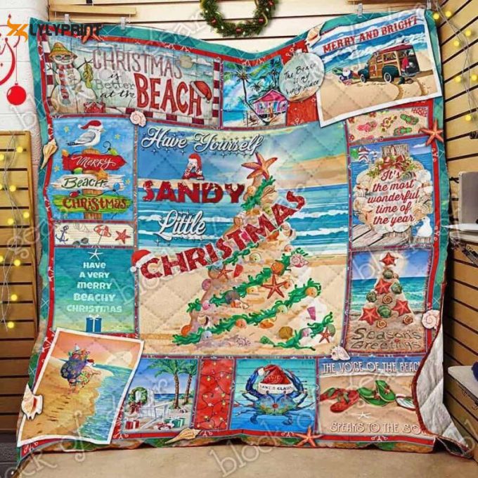 Have Yourself A Sandy Little Christmas 3D Customized Quilt