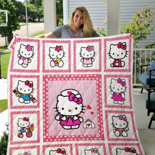 Hello Kitty 4 Quilt Blanket For Fans Home Decor Gift