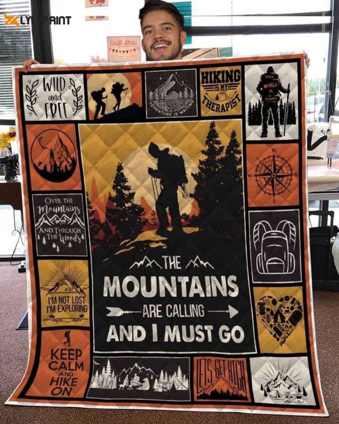 Hiking Keep Calm And Hike On Awesome 3D Customized Quilt