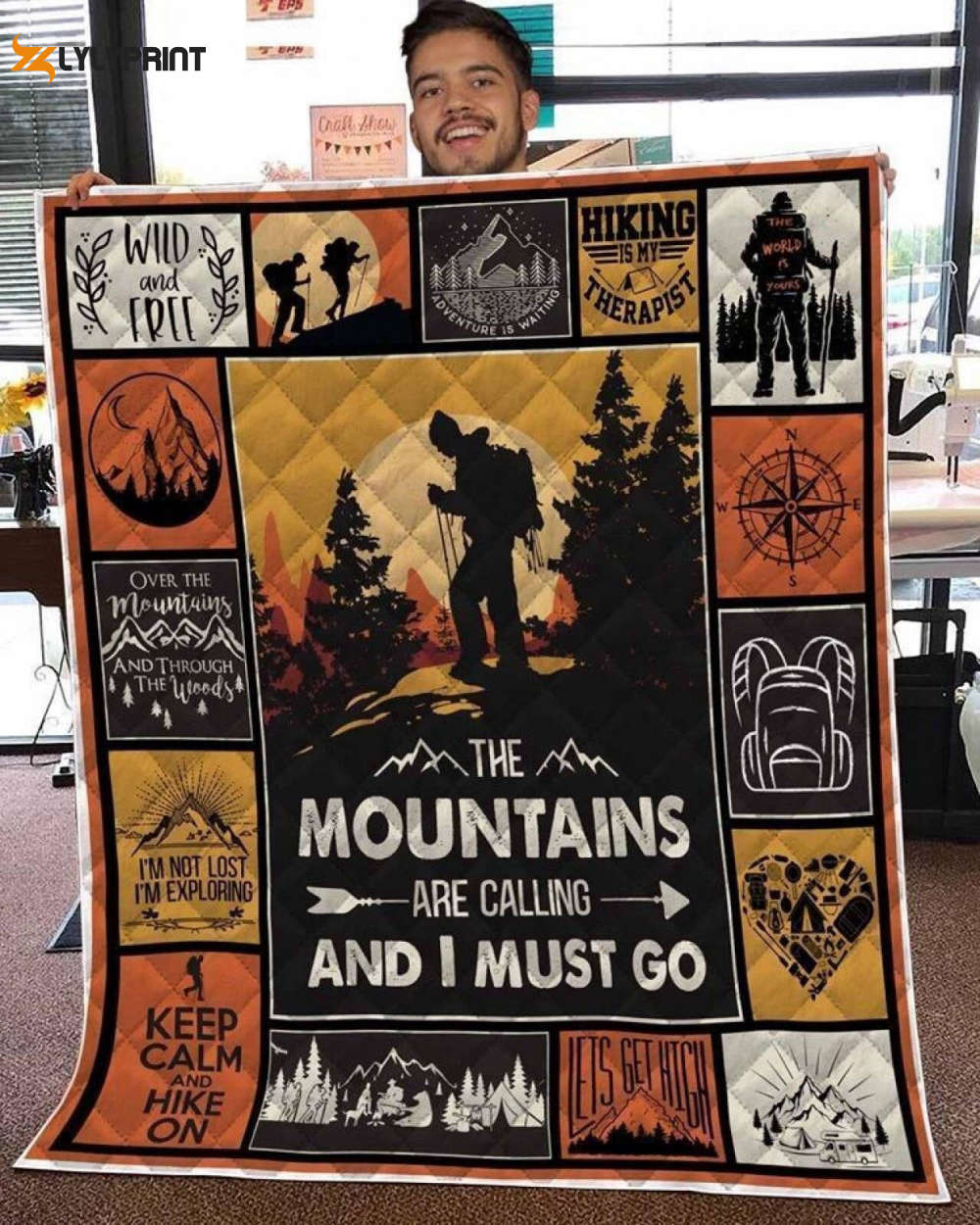 Hiking Keep Calm And Hike On Awesome 3D Customized Quilt Hiking Keep Calm And Hike On Awesome 3D Customized Quilt