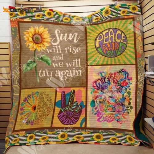Hippie 3D Customized Quilt Blanket For Fans Home Decor Gift