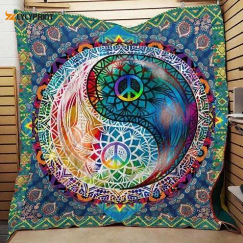 Hippie Colorful 3D Customized Quilt Blanket For Fans Home Decor Gift