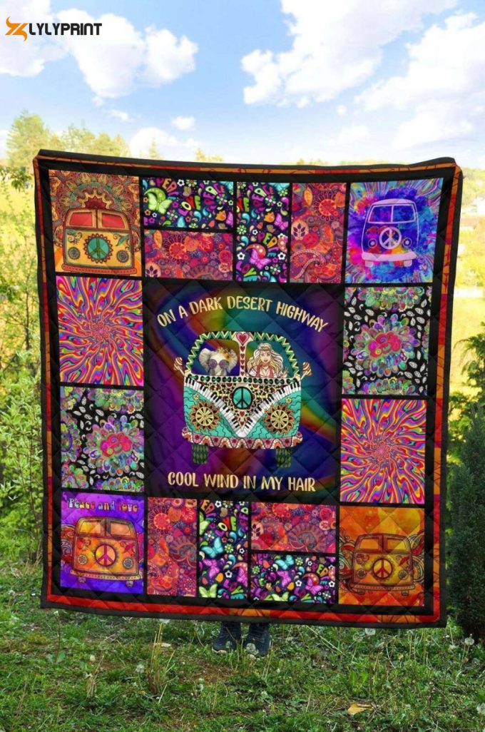 Hippie On A Dark Desert Awesome 3D Customized Quilt