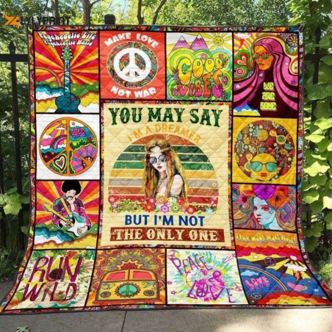 Hippie Peace Life 3D Customized Quilt