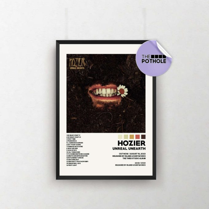 Hozier Posters / Unreal Unearth Poster, Tracklist Album Cover Poster, Print Wall Art, Custom Poster, Hozier, Unreal Unearth