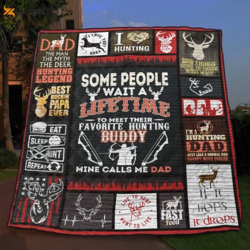 Hunting 3D Customized Quilt Blanket For Fans Home Decor Gift